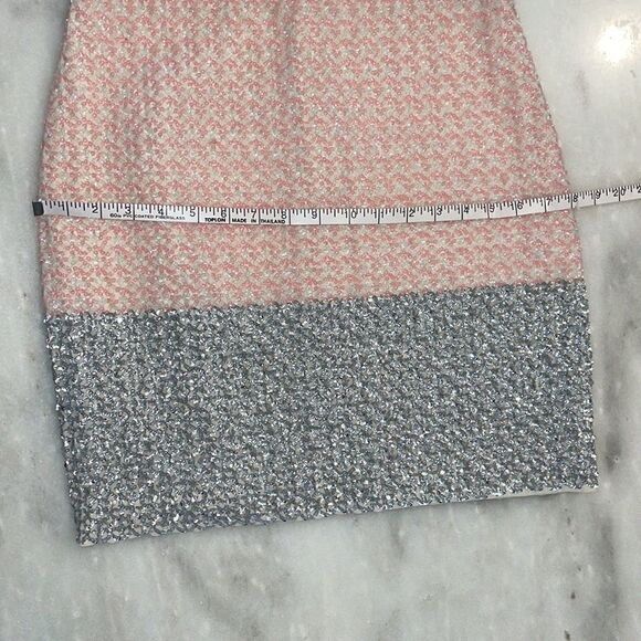 Badgley Mischka Sequin Beaded Sleeveless Mini Sheath Cocktail Dress - Picture 16 of 16